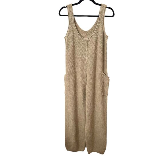MABLE Knit Relaxed Jumpsuit Light Green Large - Picture 2 of 6